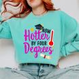 Class Of 2022 Four Degrees Hotter Graduation Day Master Grad Comfort Colors Sweatshirt Chalky Mint