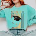 Class Of 2022 Graduation Cat Seniors Grad Comfort Colors Sweatshirt Chalky Mint