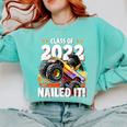 Class Of 2022 Monster Truck Graduation Cap Retro Sunset Boy Comfort Colors Sweatshirt Chalky Mint