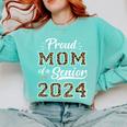 Class Of 2024 Proud Mom Of Senior Class 24 Graduation Comfort Colors Sweatshirt Chalky Mint