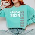 Class Of 2024 Senior 24 Shirt High School Graduation Party Comfort Colors Sweatshirt Chalky Mint