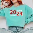 Class Of 2024 Senior Year Boys Girls School Graduation Comfort Colors Sweatshirt Chalky Mint