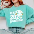 Class Of 2025 Graduate 2025 Graduation Comfort Colors Sweatshirt Chalky Mint