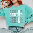 Class Of 2025 Senior 2025 Back To School 2025 Graduation 25 Comfort Colors Sweatshirt Chalky Mint