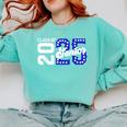 Class Of 2025 Senior 2025 Back To School Graduation Party Comfort Colors Sweatshirt Chalky Mint