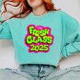 Class Of 2025 Senior Fresh 90s TV Style Retro Graduation Comfort Colors Sweatshirt Chalky Mint