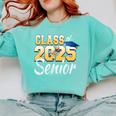 Class Of 2025 Senior Graduate 2025 Graduation Class Comfort Colors Sweatshirt Chalky Mint