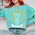 Class Of 2025 Senior Graduation Cross Quote Faith In God Comfort Colors Sweatshirt Chalky Mint
