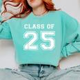 Class Of 2025 Senior Graduation High School Back To School Comfort Colors Sweatshirt Chalky Mint