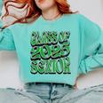 Class Of 2025 Senior Green Student Graduation Comfort Colors Sweatshirt Chalky Mint