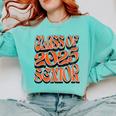 Class Of 2025 Senior Orange And Student Graduation Comfort Colors Sweatshirt Chalky Mint