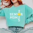 Class Of 2025 Softball Mom Senior Graduation Graduate Women Comfort Colors Sweatshirt Chalky Mint