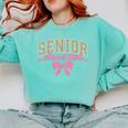 Class Of 2026 Pink Coquette Bow Senior Graduation Comfort Colors Sweatshirt Chalky Mint