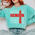 Class Of 2026 Senior Back To School 2026 Graduation 2026 Comfort Colors Sweatshirt Chalky Mint