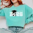 Class Of 2026 Senior 2026 Soccer High School Graduation Comfort Colors Sweatshirt Chalky Mint