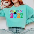 Class Of 2027 Shirt For Boys And Girls Fun 2027 Graduation Comfort Colors Sweatshirt Chalky Mint