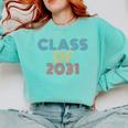 Class Of 2031 Graduation Comfort Colors Sweatshirt Chalky Mint