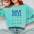 Class Of 2031 Graduation T-Shirt With Space For Handprints Comfort Colors Sweatshirt Chalky Mint