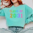 Class Of 2031 High School Graduation Date Kindergarten Shirt Comfort Colors Sweatshirt Chalky Mint