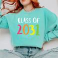 Class Of 2031 Kindergarten Graduation Back To School T-Shirt Comfort Colors Sweatshirt Chalky Mint