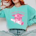 Class Of 2032 Senior 2032 Back To School 2032 Graduation Cap Comfort Colors Sweatshirt Chalky Mint