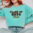Class Of 2034 Senior 2034 Graduation Bruh Comfort Colors Sweatshirt Chalky Mint