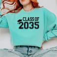 Class Of 2035 First Day Of School Graduation Comfort Colors Sweatshirt Chalky Mint