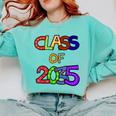Class Of 2035 Grow With Me Kindergarten Graduation Comfort Colors Sweatshirt Chalky Mint