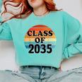 Class Of 2035 Senior Graduate Retro Graduation Comfort Colors Sweatshirt Chalky Mint