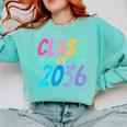 Class Of 2036 First Day Kindergarten Grow With Me Graduation Comfort Colors Sweatshirt Chalky Mint