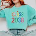Class Of 2038 Pre K Graduate Preschool Graduation Comfort Colors Sweatshirt Chalky Mint