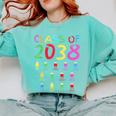 Class Of 2038 Senior Class 2038 Idea Graduation Grow With Me Comfort Colors Sweatshirt Chalky Mint