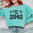 Class Of 2040 Grow With Me Graduation First Day Of School Comfort Colors Sweatshirt Chalky Mint