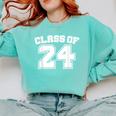 Class Of 24 2024 School Tee Shirt Graduation Class Party Comfort Colors Sweatshirt Chalky Mint
