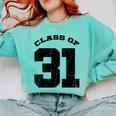 Class Of 31 Date High School Kindergarten Graduation Shirt Comfort Colors Sweatshirt Chalky Mint