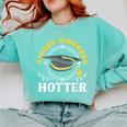 College Masters Degree Graduation Three Degrees Hotter Comfort Colors Sweatshirt Chalky Mint