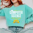 Computer Science Degree Graduation Senior Celebration Grad Comfort Colors Sweatshirt Chalky Mint