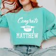 Congrats 2018 Matthew College High School Graduation T-Shir Comfort Colors Sweatshirt Chalky Mint
