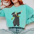 Cool Graduation Dab Dabbing Senior 2019 Grad Comfort Colors Sweatshirt Chalky Mint