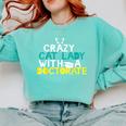 Crazy Cat Lady Doctorate Graduation T-Shirt Phd EdD Comfort Colors Sweatshirt Chalky Mint