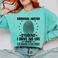 Criminal Justice School Degree Graduation Day Student Comfort Colors Sweatshirt Chalky Mint