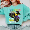 I Crushed Kindergarten Monster Truck Graduation Boys Small Comfort Colors Sweatshirt Chalky Mint
