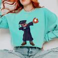 Cute Dabbing Kid Elementary School Graduation Baseball Comfort Colors Sweatshirt Chalky Mint