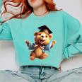 Cute Graduation Bear To Celebrate Your Graduate Comfort Colors Sweatshirt Chalky Mint