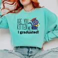 Cute Graduation Cat Masters High School T-Shirt For Men Women Kids Comfort Colors Sweatshirt Chalky Mint