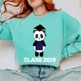 Cute Graduation Panda Class 2018 Comfort Colors Sweatshirt Chalky Mint