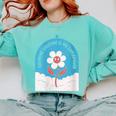 Cute Introvert Shy Teen Anti-Social Inner Strength Comfort Colors Sweatshirt Chalky Mint