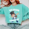 Dabbing Graduation Boy 1st Grade Class Of 2021 Nailed It Comfort Colors Sweatshirt Chalky Mint