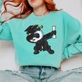 Dabbing Panda Bear Graduation Senior 2019 Shirt Comfort Colors Sweatshirt Chalky Mint