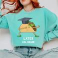 Dabbing Taco 6th Grade Graduation Shirt Sixth Grade Later Comfort Colors Sweatshirt Chalky Mint